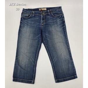 BKE Denim Wendi Capri Jeans Women’s Size 30 Medium Wash Stretch Cropped